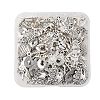 64Pcs 8 Styles Carnival Theme Tibetan Style Alloy Pendants TIBE-FP0001-12-1