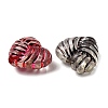 Spray Painted Transparent Acrylic Beads OACR-H054-15-2