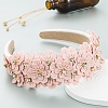 Flower Cloth Rhinestone Hair Bands PW-WG72477-04-1