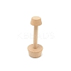 Undyed Wooden Egg Tart Under-Type Double Head DIY-WH0184-79-1