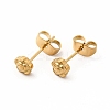 304 Stainless Steel Flower Stud Earrings for Women EJEW-C004-04G-1