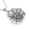 Alloy Glass Pendant Necklaces NJEW-S381-098-3