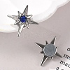 Rhinestone Star Clip-on Earrings EJEW-B116-01P-02-2