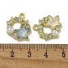 Rack Plating Alloy Rhinestone Pendants PALLOY-F312-03G-3