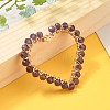 Heart Natural Faceted Amethyst Pendants PALLOY-JF00511-02-2