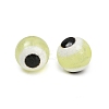Luminous & Printed Opaque Acrylic Beads LACR-G050-01B-4