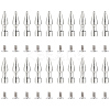 20Pcs Zinc Alloy Spikes Screwback Studs FIND-GF0008-53A-1
