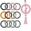 12Pcs 12 Styles Animal Print Silicone Beads SIL-CJ0001-33-1
