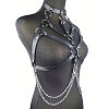 Black PU Leather Chest Harness Belts FS-WG16471-01-2