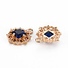 Rack Plating Brass Micro Pave Clear Cubic Zirconia Pendants KK-T060-61G-RS-3