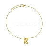 Ion Plating(IP) Initial Letter 304 Stainless Steel Pendant Necklace NJEW-R265-05G-K-2