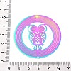 201 Stainless Steel 3D Rotating Hanging Wind Spinner STAS-T064-93-3