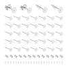 304 Stainless Steel Stur Earring Findings STAS-UN0059-20C-1