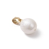 Natural Baroque Pearl Keshi Pearl Pendants PALLOY-JF04827-4