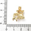 Brass Micro Pave Cubic Zirconia and Glass Pendants KK-Q068-08G-3