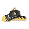 Western Cowboy Theme Alloy Enamel Pendants ENAM-A008-22KCG-03-1