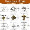 60Pcs 15 Styles Tibetan Style Alloy Pendants TIBEP-YW0001-81-4