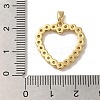 Rack Plating Brass Micro Pave Cubic Zirconia Pendants KK-U027-43G-3