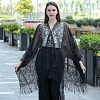Polyester Lace Tassels Gauze Scarf for Women AJEW-WH20077-040B-6