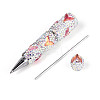 Fishtail Resin & Polymer Clay Pave Rhinestone Ball-Point Pen AJEW-T013-05B-3