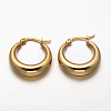 Ring PVD Vacuum Plating 304 Stainless Steel Hoop Earrings LS-EJEW-O032-13-1