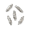 304 Stainless Steel Textured Rectangle Links Connector Charms STAS-D211-01B-P-1