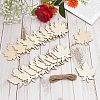2 Sets 2 Style Autumn Theme Maple Leaf Unfinished Cutouts Wooden Decoration WOCR-GF0001-01-4