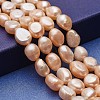 Natural Cultured Freshwater Pearl Beads Strands PEAR-P060-16C-1