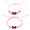 Adjustable Nylon Braided Bead Bracelets BJEW-TA00479-2