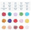 15 Color Mixed Faceted Bicone Grade AAA Transparent Glass Bead Sets GLAA-PH0001-01-2