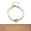 304 Stainless Steel Heart Charm Bracelets for Women BJEW-C098-09G-5