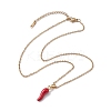 Alloy Enamel Italian Horn Pendant Necklaces NJEW-JN04728-3