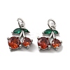Brass Micro Pave Cubic Zirconia Pendants KK-U060-16P-1