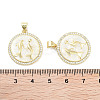 Brass Micro Pave Clear Cubic Zirconia Pendants KK-L213-010G-03-3
