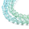 10 Strands Transparent Gradient Color Glass Beads Strands GLAA-CJ0002-09B-11