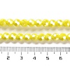 Electroplate Opaque Glass Beads Strands EGLA-A035-P6mm-A04-4