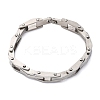 304 Stainless Steel Link Chain Bracelets for Women Men BJEW-R018-08P-4