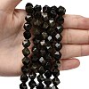 Natural Golden Sheen Obsidian Beads Strands G-Z119-A10-03-2
