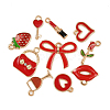 Alloy Enamel Pendants ENAM-FP0002-24-1