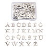 304 Stainless Steel Letter Pendant Rhinestone Settings STAS-TA0001-11P-1