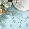 Brass Clip-on Earring Converters Findings KK-BBC0021-50S-4