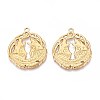 304 Stainless Steel Howling Wolf Pendants X-STAS-T067-36G-1