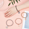 4Pcs 4 Colors Donut Charm Stretch Bracetet for Girl Women BJEW-CA0001-04-3