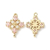 Brass Pave Cubic Zirconia Connector Charms KK-G462-45KCG-02-1