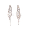 Rack Plating Brass Cubic Zirconia Earring Hooks KK-S374-05P-08-1