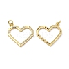 Brass Micro Pave Cubic Zirconia Pendants KK-E068-VB182-1