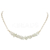 Natural & Synthetic Mixed Gemstone Chip Bib Necklaces NJEW-JN04950-3