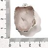 Raw Rough Natural Dyed Quartz Crystal Pendants G-G895-05S-01-3
