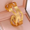 304 Stainless Steel Open Cuff Bangles for Women WGFFA35-01-1