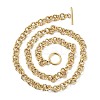 Ion Plating(IP) 304 Stainless Steel Rolo Chain Necklace NJEW-K249-02G-2